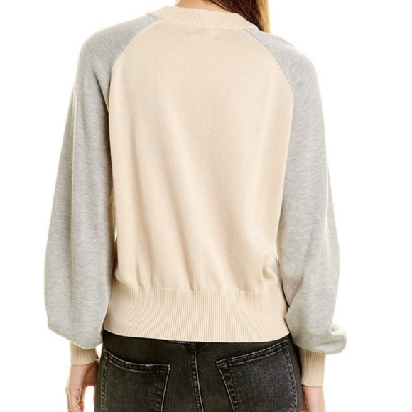 NWT Monrow color block mock neck sweater - Picture 2 of 8